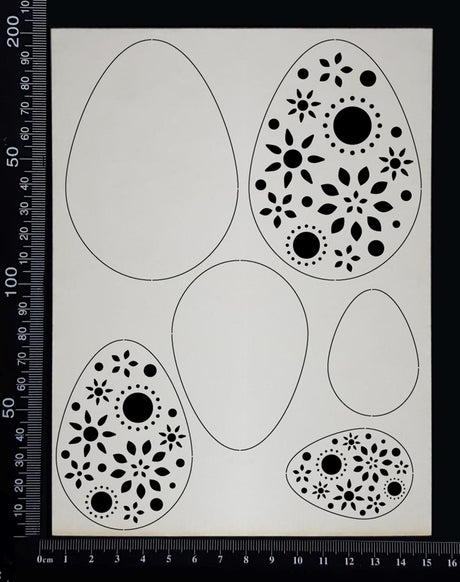 Layered Easter Eggs Set - CA - White Chipboard