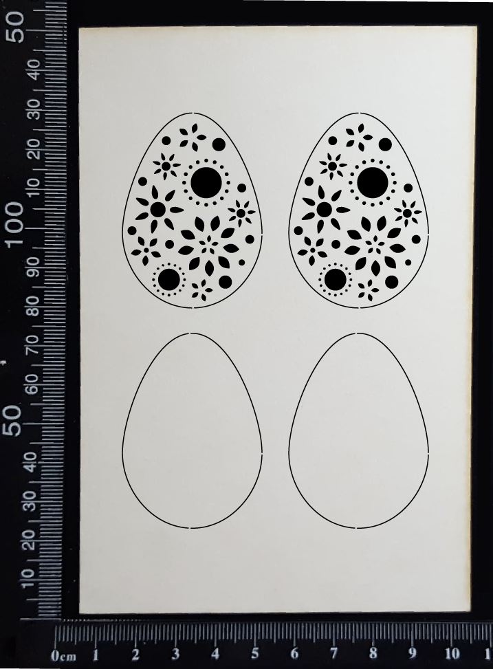 Layered Easter Eggs Set - CD - White Chipboard