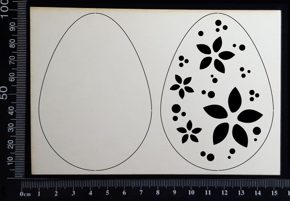 Layered Easter Eggs Set - EB - Large - White Chipboard