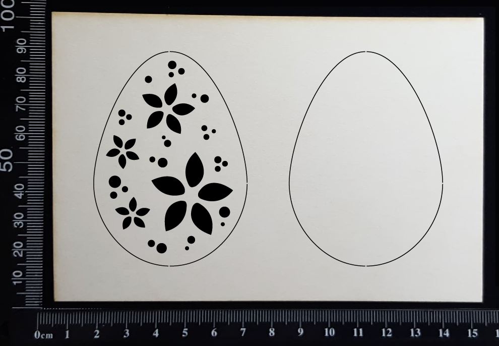 Layered Easter Eggs Set - EC - Medium - White Chipboard