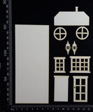 Layered House Set - A - Large - White Chipboard