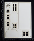 Layered House Set - B - Large - White Chipboard