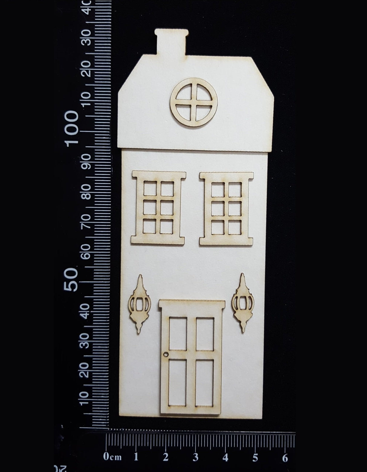 Layered House Set - E - Small - White Chipboard
