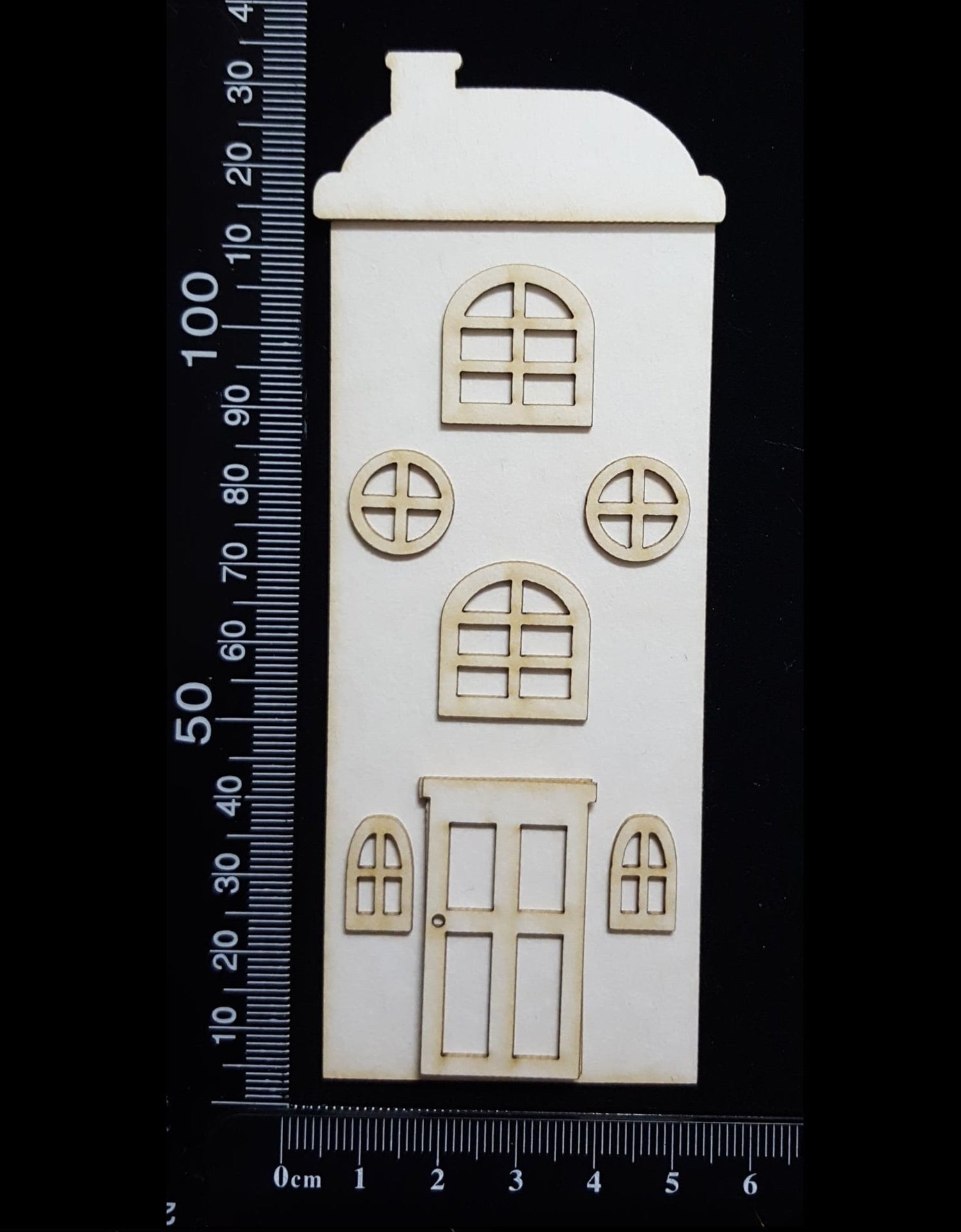 Layered House Set - F - Small - White Chipboard