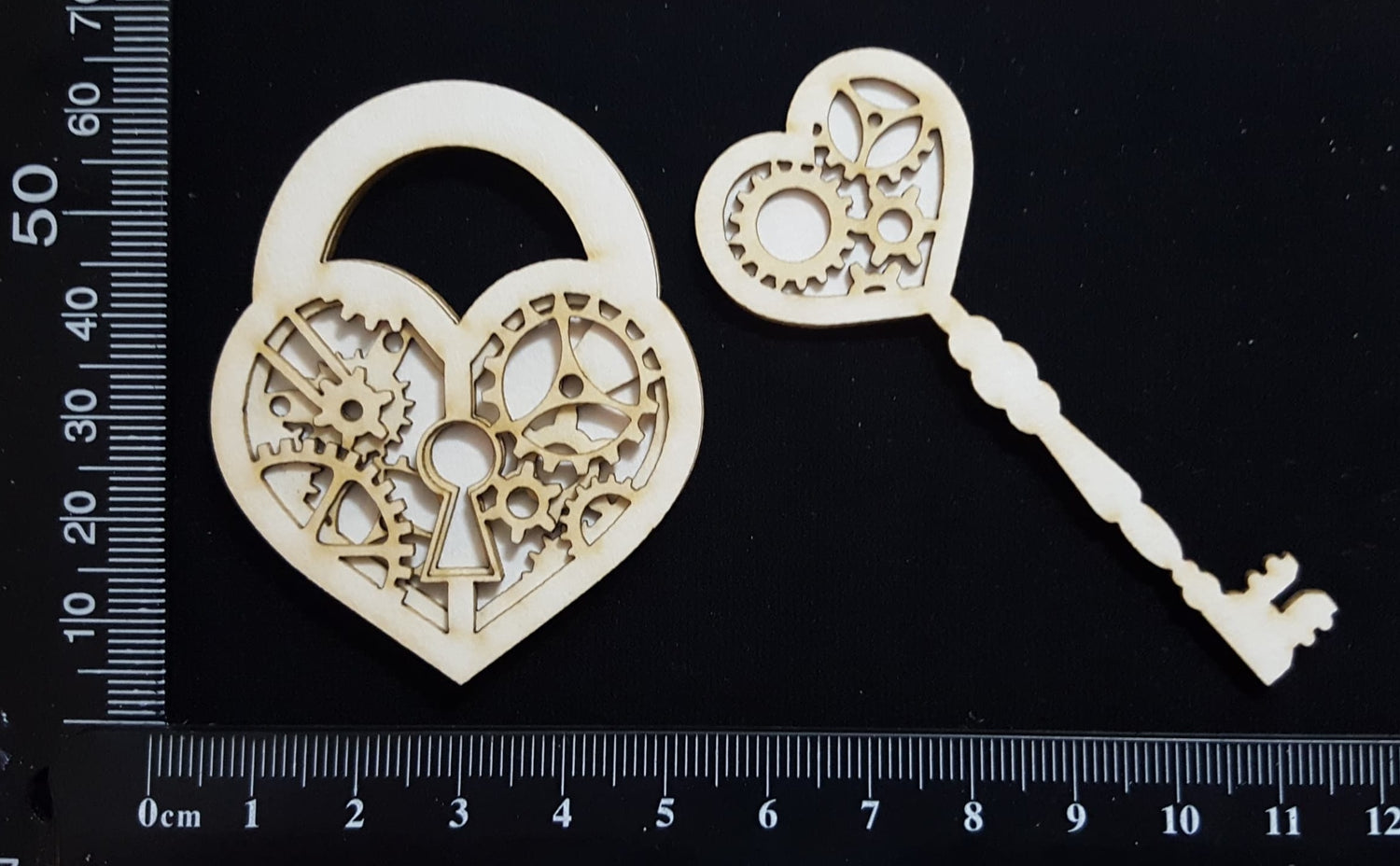 Lock and Key - A - Layering Set - White Chipboard