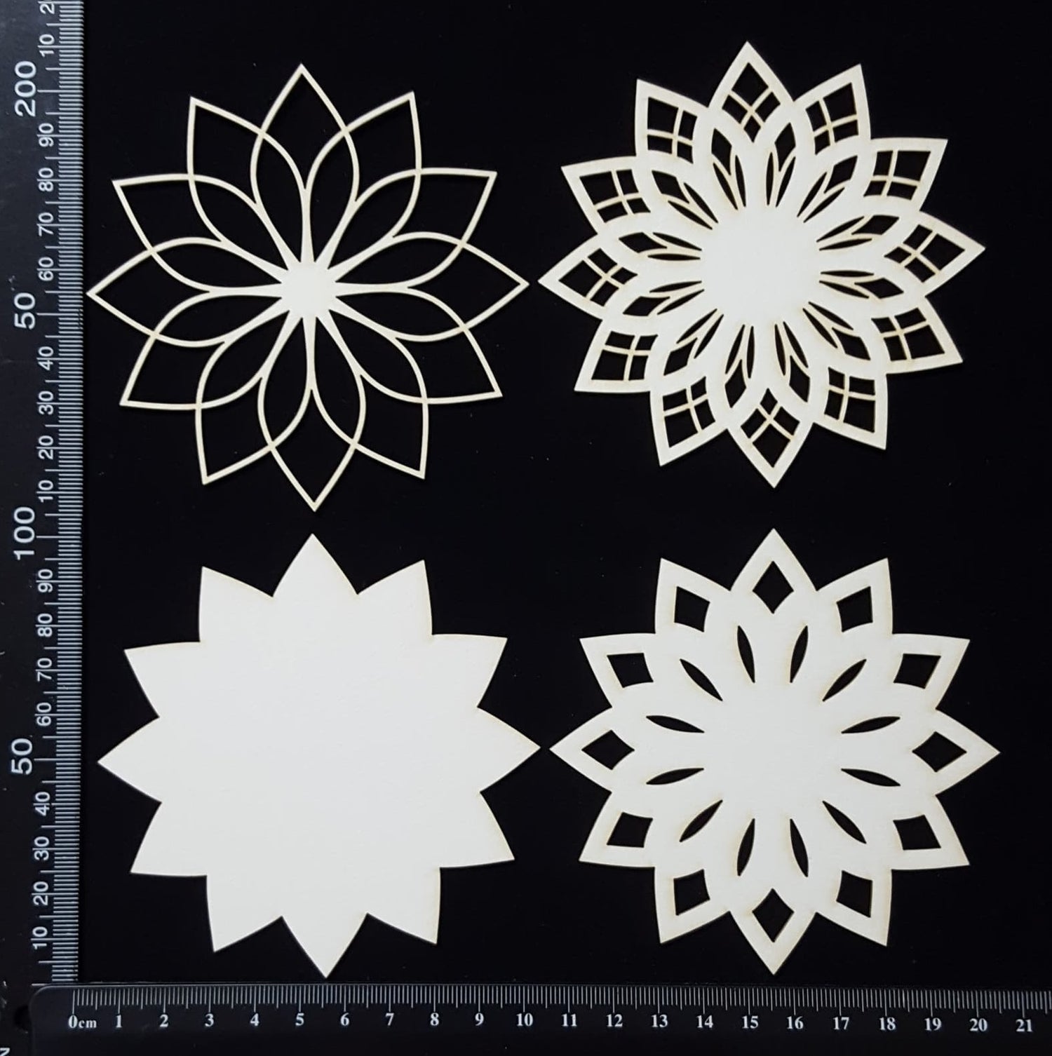 Layered Mandala - White Chipboard