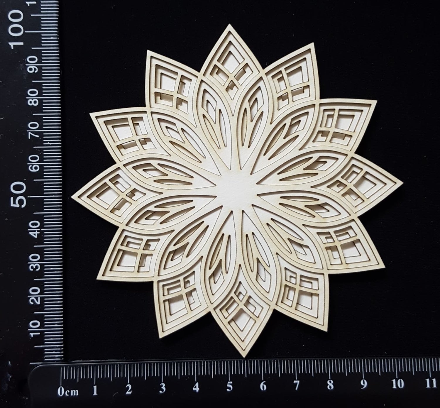 Layered Mandala - White Chipboard