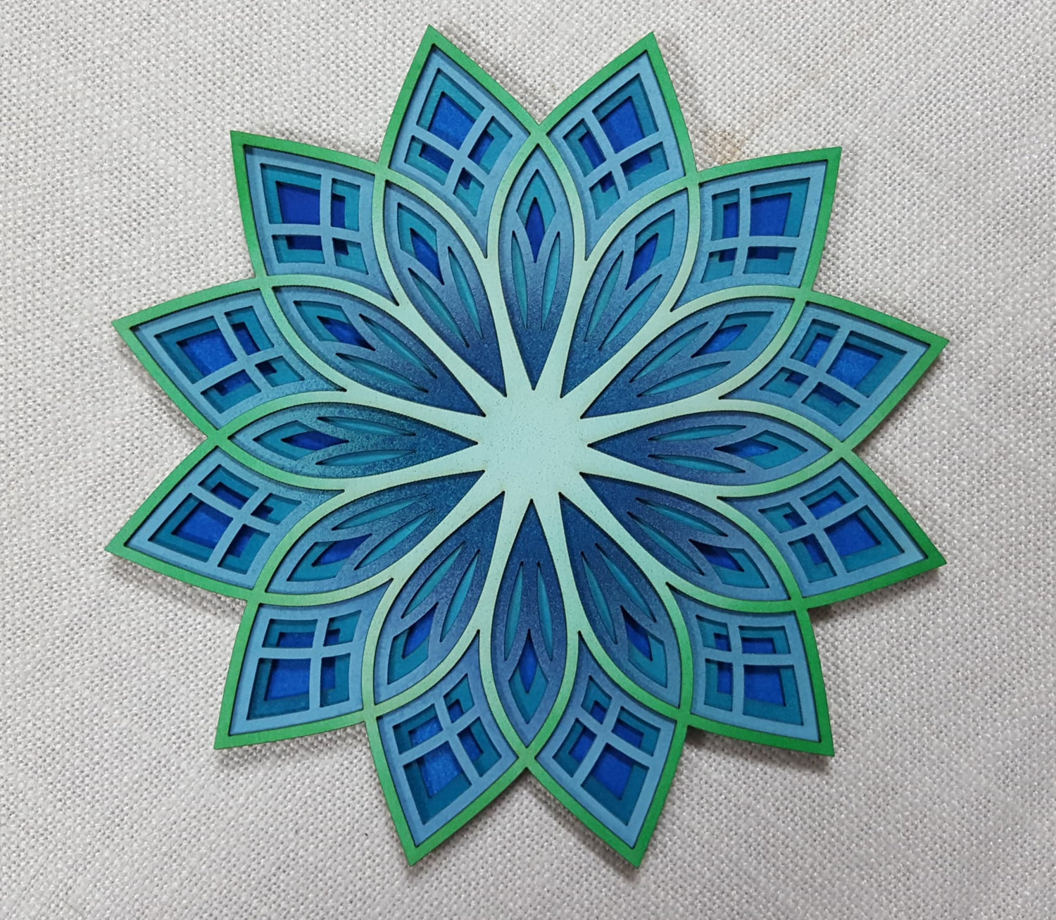 Layered Mandala - White Chipboard