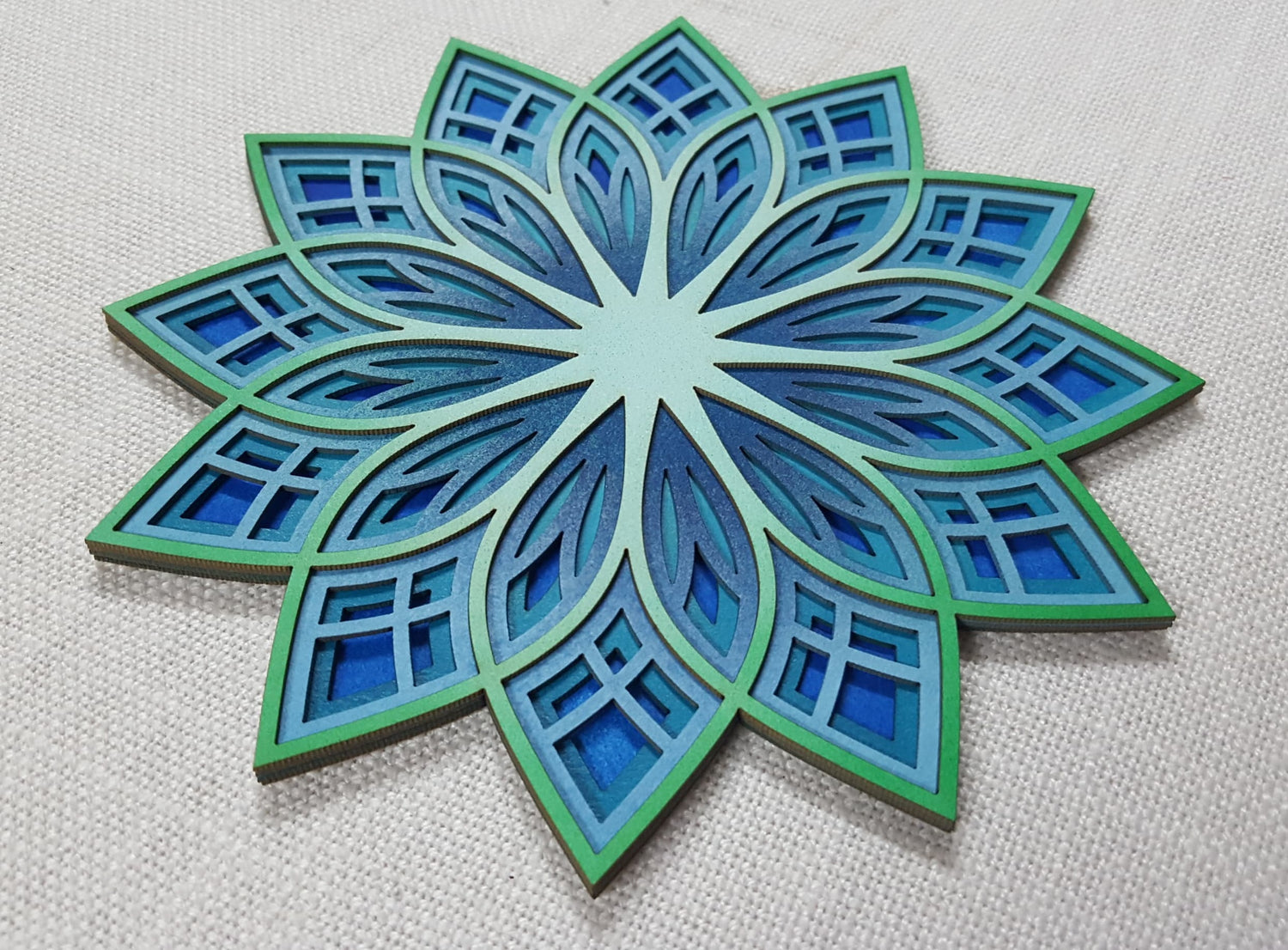 Layered Mandala - White Chipboard