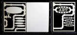 Steampunk Journal Panel - BA - Art - Large - Layering Set - White Chipboard