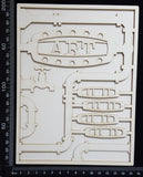 Steampunk Journal Panel - BA - Art - Large - Layering Set - White Chipboard