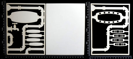 Steampunk Journal Panel - BC - Blank - Large - Layering Set - White Chipboard
