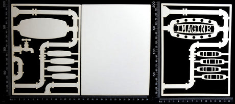 Steampunk Journal Panel - BG - Imagine - Large - Layering Set - White Chipboard