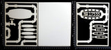 Steampunk Journal Panel - BL - No 17535 - Large - Layering Set - White Chipboard