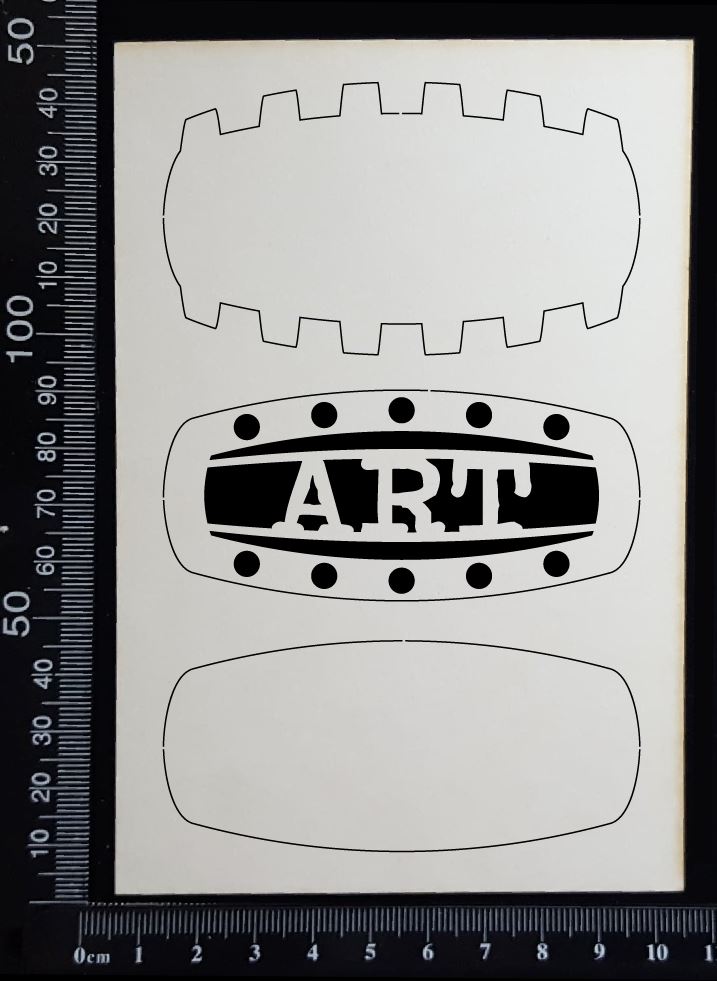Steampunk Title Plate - EA - Art - Layering Set - White Chipboard