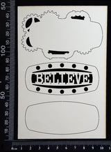 Steampunk Title Plate - EB - Believe - Layering Set - White Chipboard