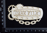 Steampunk Title Plate - EC - Case File - Layering Set - White Chipboard