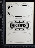 Steampunk Title Plate - ED - Discover - Layering Set - White Chipboard