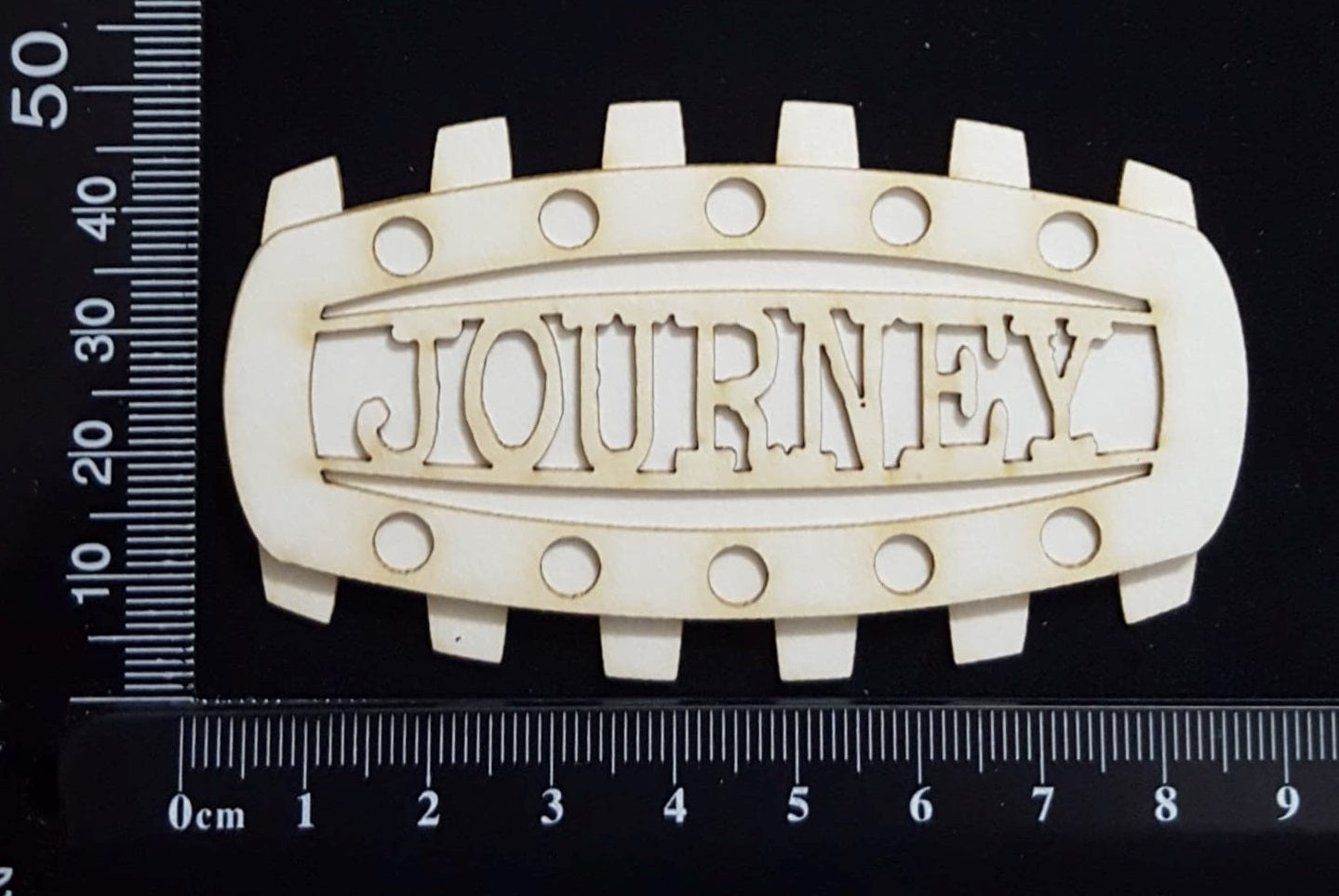Steampunk Title Plate - EI - Journey - Layering Set - White Chipboard
