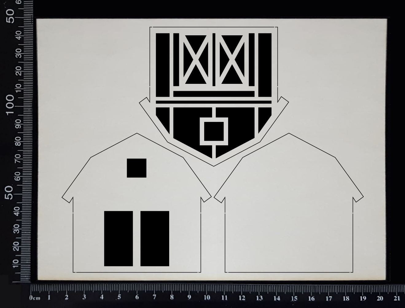 Layered Barn - White Chipboard