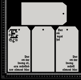 Layering Tags - Gothic - Large - White Chipboard