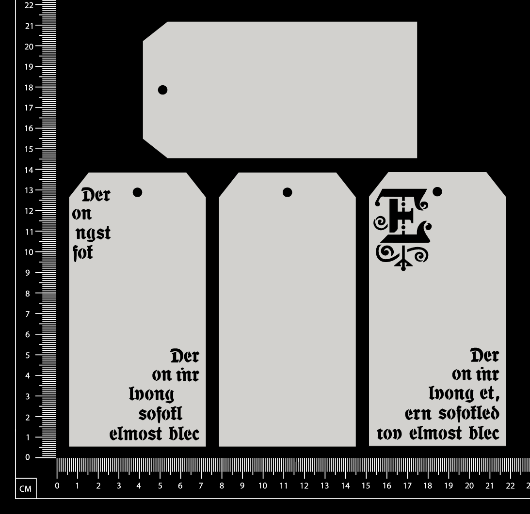 Layering Tags - Gothic - White Chipboard