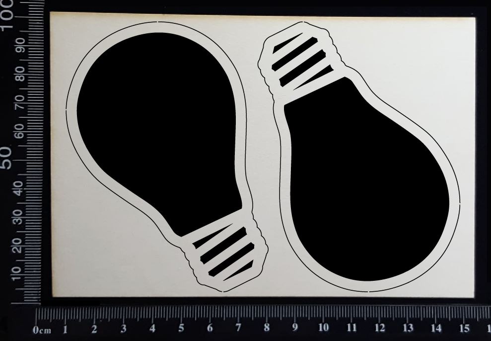 Light Globes Set - A - White Chipboard