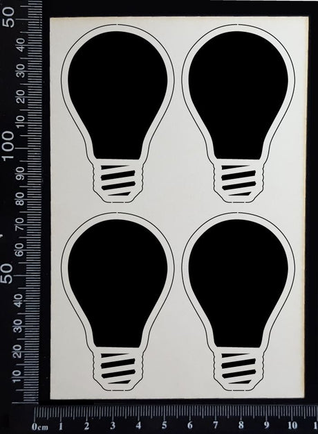 Light Globes Set - C - White Chipboard