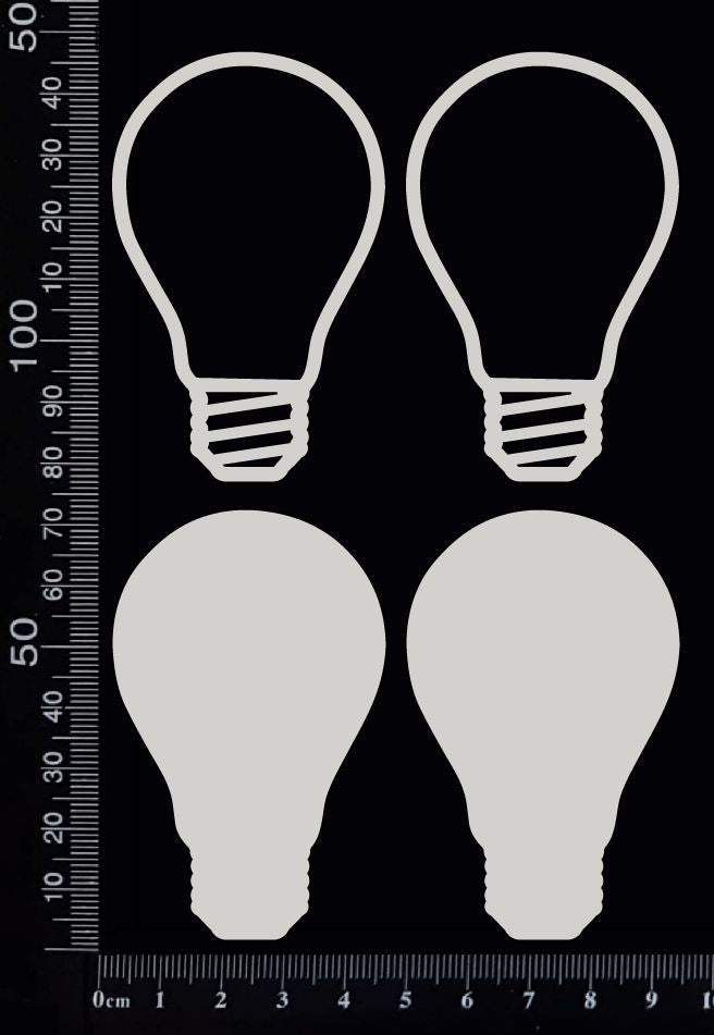 Light Globes Set - D - Layering Set - White Chipboard