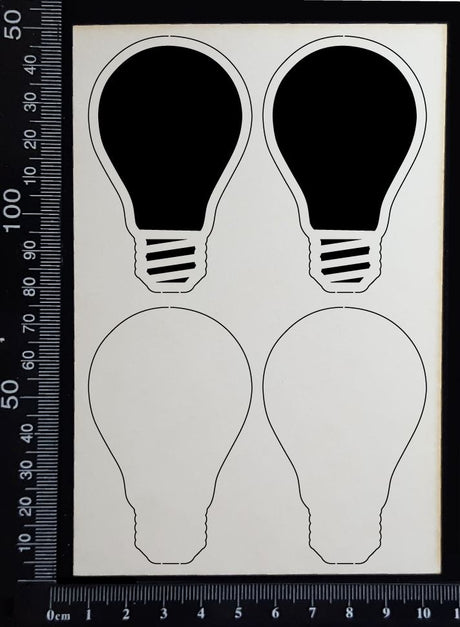 Light Globes Set - D - Layering Set - White Chipboard
