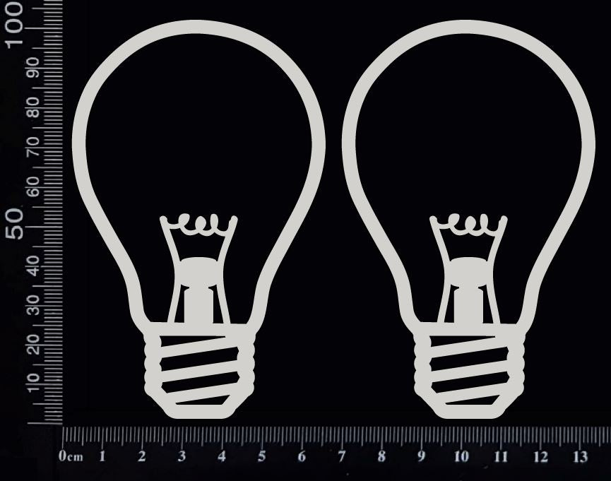 Light Globes Set - E - White Chipboard