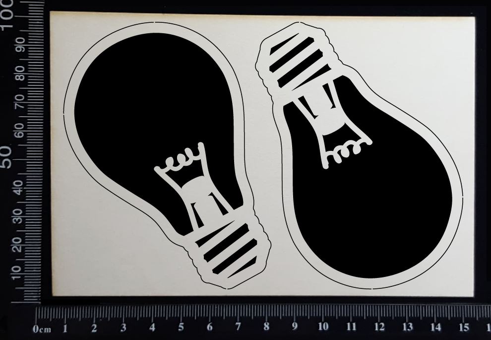 Light Globes Set - E - White Chipboard