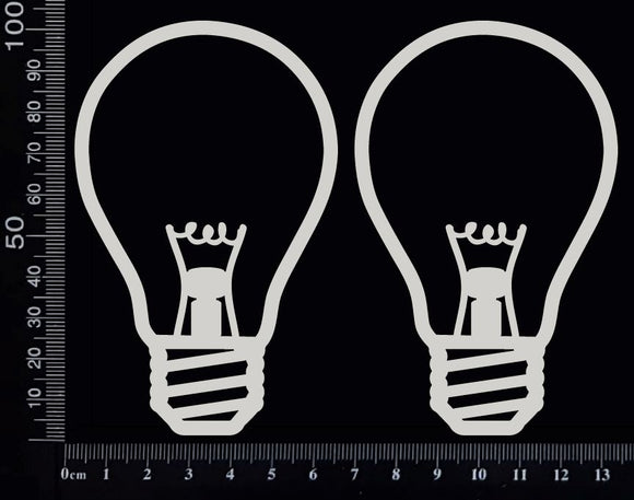 Light Globes Set - E - White Chipboard