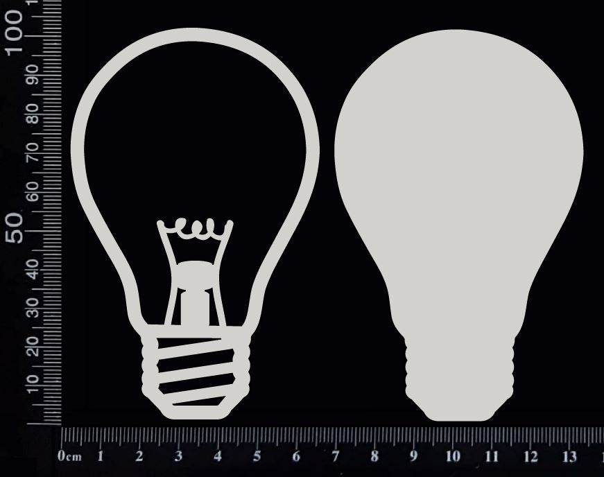 Light Globes Set - F - Layering Set - White Chipboard