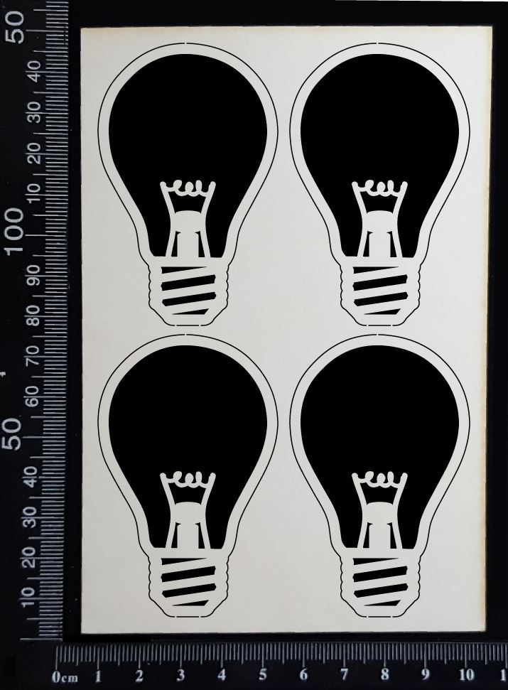 Light Globes Set - G - White Chipboard