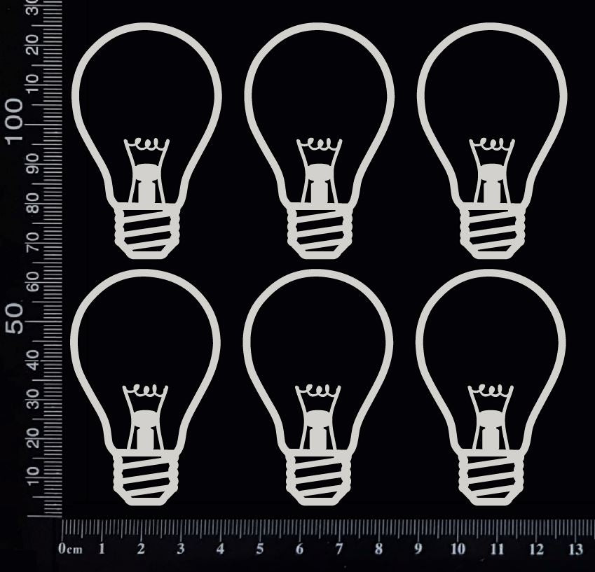 Light Globes Set - I - White Chipboard