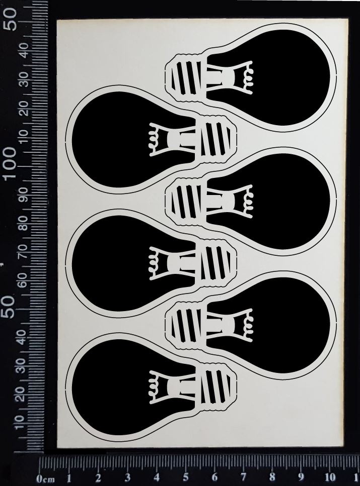 Light Globes Set - I - White Chipboard