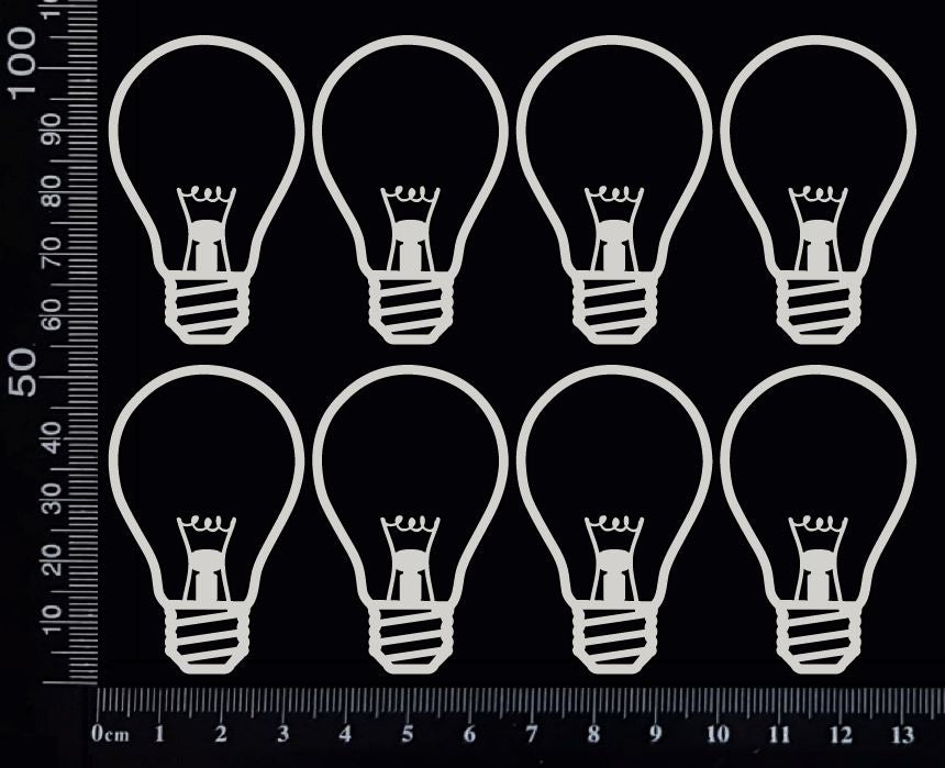 Light Globes Set - K - White Chipboard