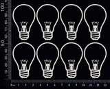 Light Globes Set - K - White Chipboard