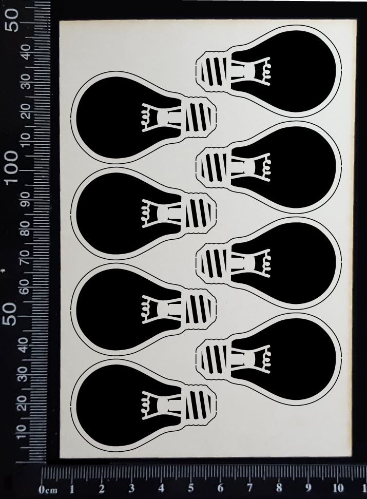 Light Globes Set - K - White Chipboard