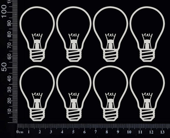 Light Globes Set - K - White Chipboard