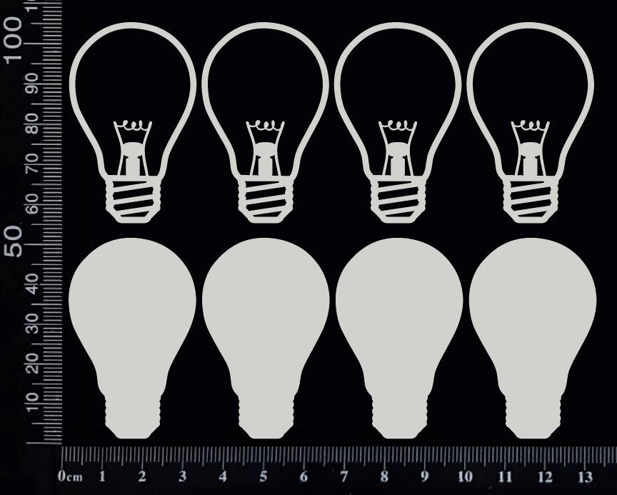 Light Globes Set - L - Layering Set - White Chipboard