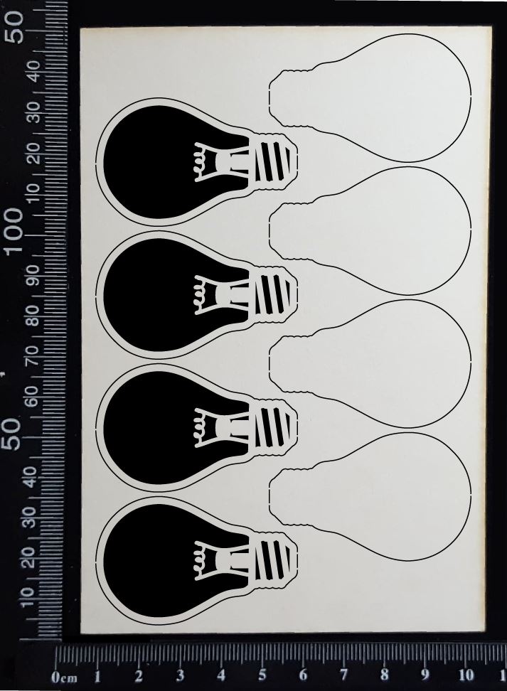 Light Globes Set - L - Layering Set - White Chipboard