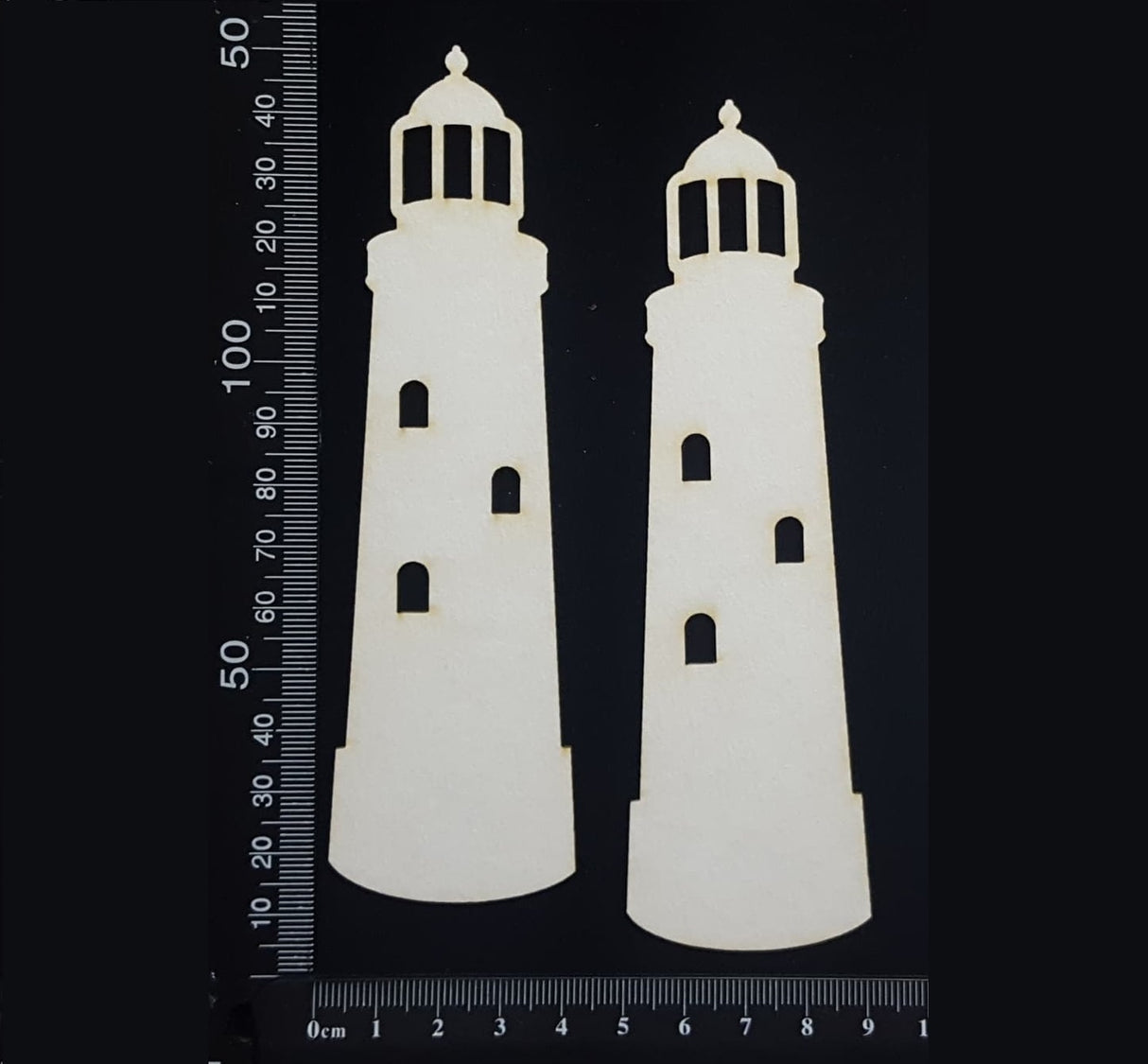 Lighthouse Set - B - White Chipboard