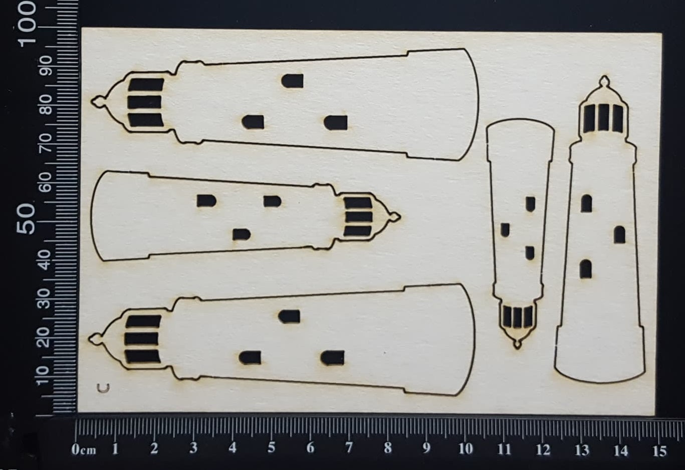 Lighthouse Set - C - White Chipboard