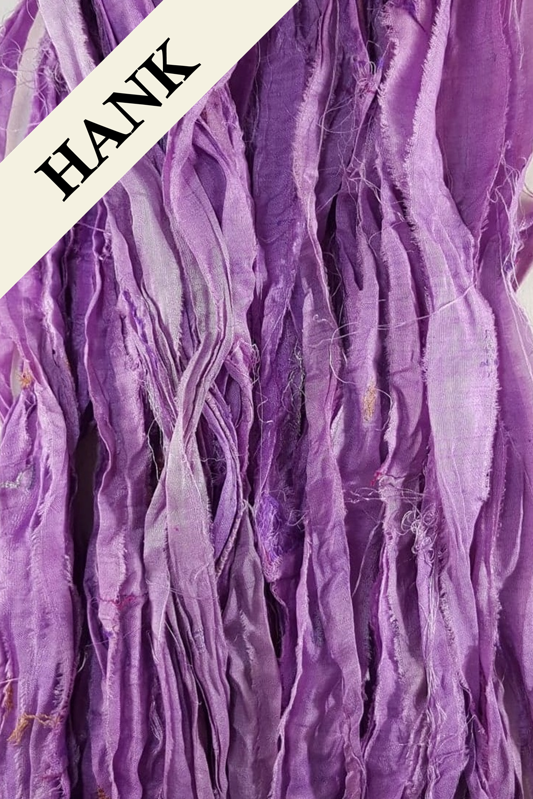 Reclaimed Sari Silk Ribbon - Lilac - Hank