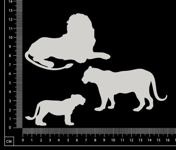 Lion Set - White Chipboard