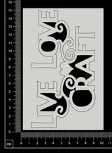 Live Love Craft - Large - White Chipboard