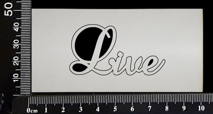 Elegant Word - Live - White Chipboard