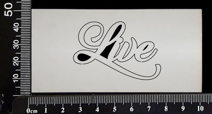 Sandscript Word - Live - White Chipboard